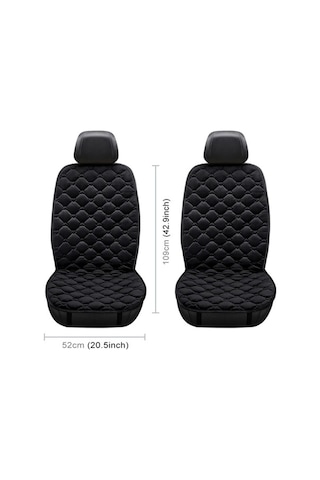 Wondernest Araba 12v Ön Koltuk Isıtıcı Minder, Kışlık Sıcak Kapak, Çift Koltuk Siyah