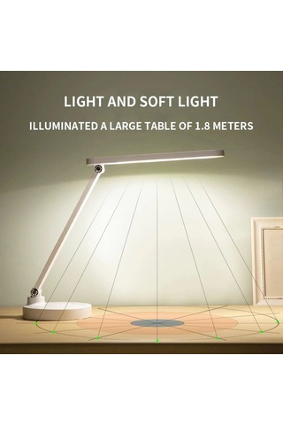 Şarjlı 40 Led Çalışma Okuma Işığı Kademeli Masa Lambası Ayarlanabilir Renk Tonu Ve Parlaklık Ps-1912 Çok Renkli 49302497