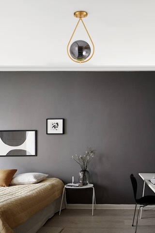 Damla Camlı Tekli Modern Hol Salon Oturma Odası Giriş Tekli Avize Eskitme