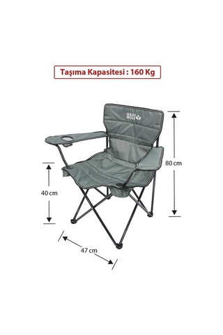 Gray Wolf Bardaklı Kamp Sandalyesi - Haki Bp200 Haki