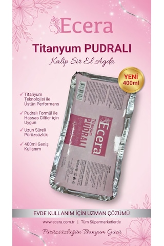 Ecera Titanyum Pudralı Kalıp Sir Ağda Pudralı Pembe 400 Ml
