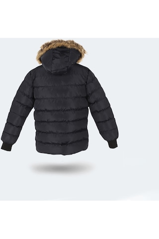 Slazenger CALISTO NEW Çocuk Kapüşonlu Şişme Lacivert Mont & Kaban