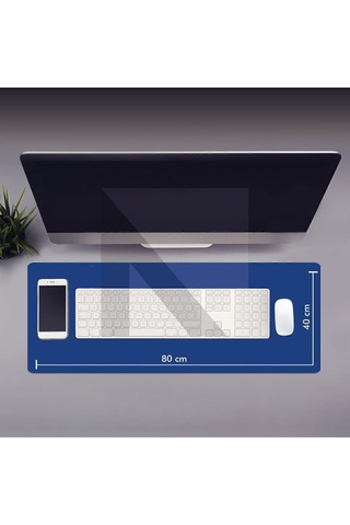 MP05 - 80x40 xLarge Mavi Gaming Mousepad Ev, Ofis, Oyun