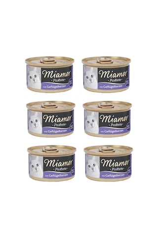 Miamor Pastete Yürekli Konserve Yetişkin Kedi Maması 6 x 85 G
