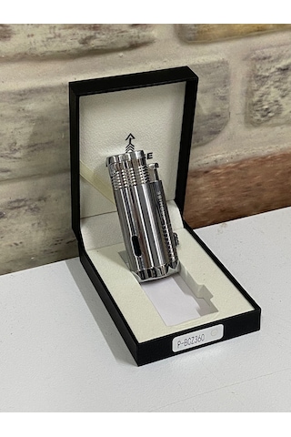 Promise Gaz Göstergeli Üçlü Ateşlemeli Gümüş Gri Renk Kişiye Özel