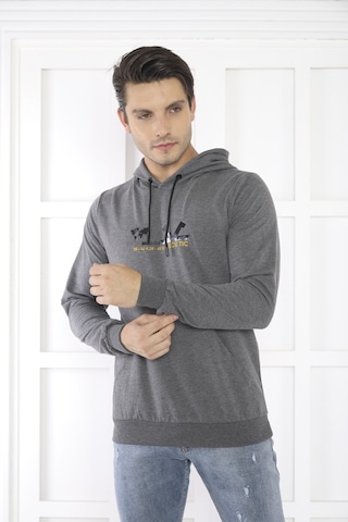 Escetic Spor Erkek G3 Melanj Cepli, Kapüşonlu Sweatshirt-4173