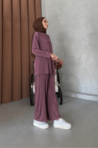 Riella Butik Ravel Tesettür Takım Mürdüm
