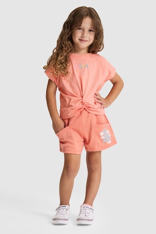 U.s. Polo Assn. Kız Çocuk Mercan Şort Örme 50325681-vr204 Coral