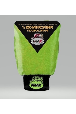 Oto Yıkama Eldiveni Mikrofiber Araç Oto Cila Eldiven Yeşil