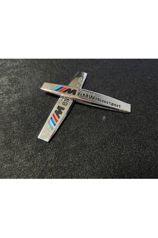 Powered By Bmw M Motorsport Metal Çamurluk Logo 2 Ad Car Logo