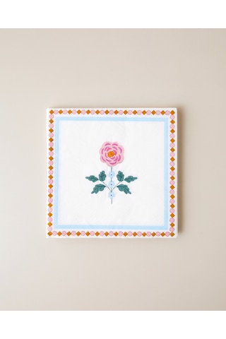 English Home Rustic Florals 20'li Kağıt Peçete 33x33 Cm Mavi - Pembe