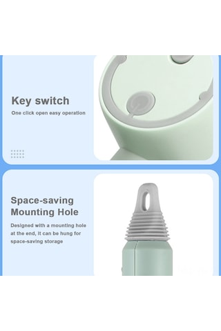 Vkemall El Elektrikli Temizlik Fırçası, Kablosuz Elden Tutulan Şarjlı, Çok İşlevli, Mutfak/banyo İçin, 4 Fırça İle, 1200mah Pil, Beyaz