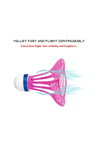 Geeksen Plastik Outdoor Badminton Topu: Stabil Direnc, Hafif Ve Pratik, 3 Adet Rastgele Renkli Paket