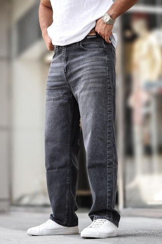 Madmext Füme Erkek Yıkamalı Baggy Jean 7216-füme Füme