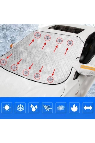 Coofbe Tüm Araçlara Uyumlu Oto Cam Brandası Don Antifriz Brandası