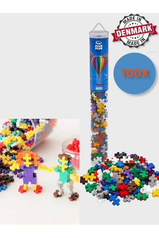 Plus - Plus Minecraft Temalı Silindir Kutuda Basic - Temel Başlangıç Lego Yapı Oyuncağı 100 Parça