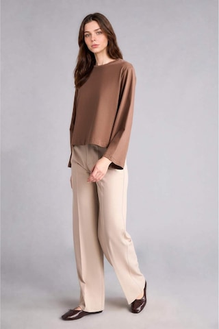 Defacto %100 Pamuk Relax Fıt Penye Uzun Kollu Kahverengi Tunik H7196ax26smbn254 Kahve-bn254