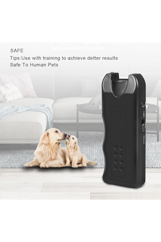 Lichen Ultrasonik Köpek Kovucu, El Tipi Havlama Önleyici Işıklı