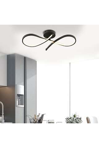 Vetto Siyah 38 Watt Modern Plafonyer Led Avize