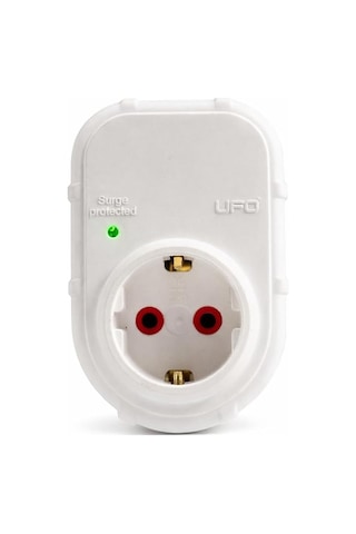 Ufo Yeni Tekli Akım Korumalı Topraklı Priz, Sürekli Koruma, 16a 250v, Max 3500w Aşırı Yük Koruması Beyaz