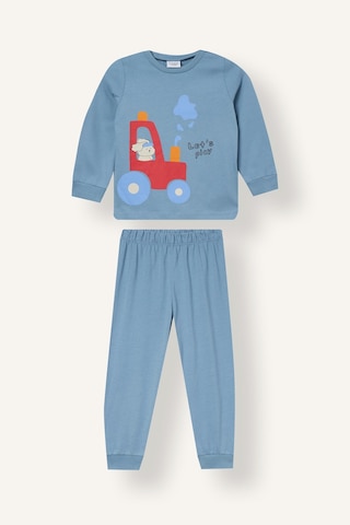 Defacto Baskılı 2li Pijama Takımı Erkek Bebek I1438a526aube455 Mavi-be455