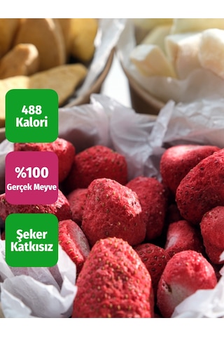 Freeze Dried Meyve Cipsi Paketi 3'lü Set - Dondurularak Kurutulmuş Kavun Çilek Mango 65 G