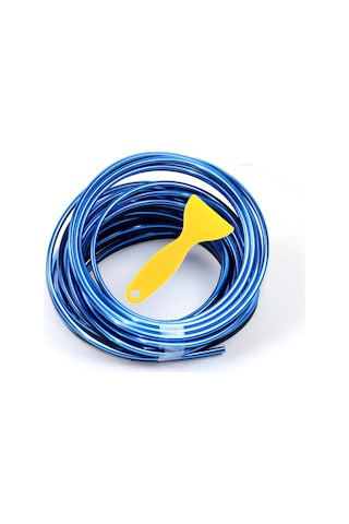 Mavi Trim Fitil Araç Içi Torpido Fitil Yeni Nesil Nikelaj Ip Şerit 5M