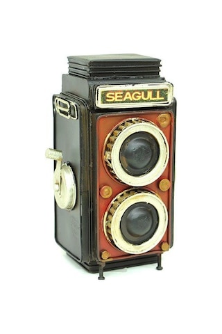 Dekoratif Metal Fotoğraf Makinesi Kumbara C0323-1