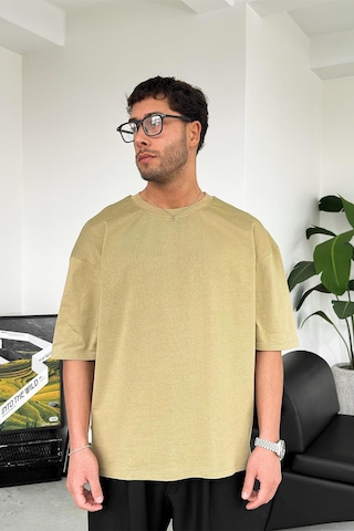 Haki Cozy Basic Soft Oversize Tişört Haki