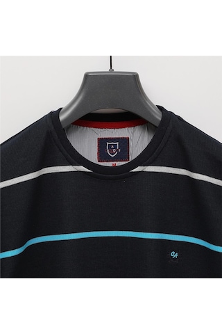 Dio Rise Erkek Uzun Kol İnce Bisiklet Yaka Sweatshirt - Czt-178 - Lacivert Lacivert