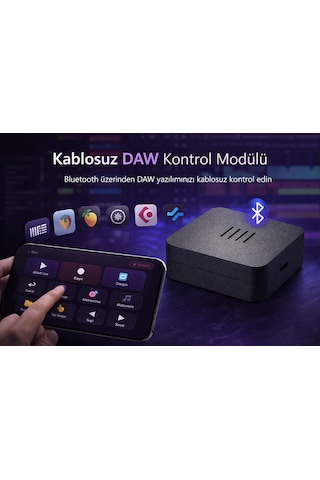 Kablosuz Daw Kontrol Modülü Bluetooth İle Ableton, Fl Studio, Logic Pro Ve Tüm Daw Ları Yönetin