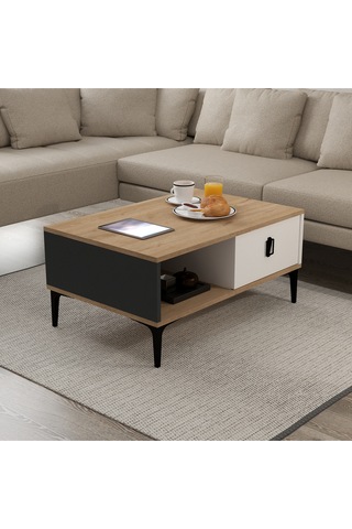 2001 Sare Orta Sehpa Sepet-antrasit-beyaz Sepet