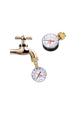 Springsun Su Basıncı Test Cihazı 0-200psı, 3/4" İç Dişli Boru, Kırmızı Göstergeli, 2.5" Manometre, Bakır Ve Plastik Malzemeyle