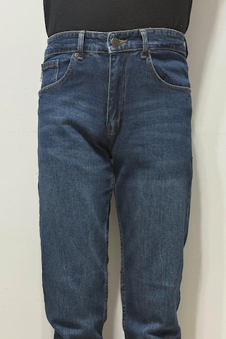 Hacker Denim Hacker Dmctekstil Erkek Y1002 Yüksek Bel Rahat Kesim Boru Paça Jean Pantolon Lacivert