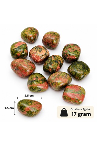 Unakit Doğal Taş Cilalı Tamburlanmış Taş Ortalama 17 Gram 1 Adet