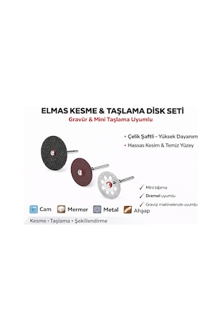 Senbang Mini Kesme Diski Seti Cam, Mermer, Metal, Ahşap Uyumlu Çelik Keser Gravür & Matkap Uyumlu