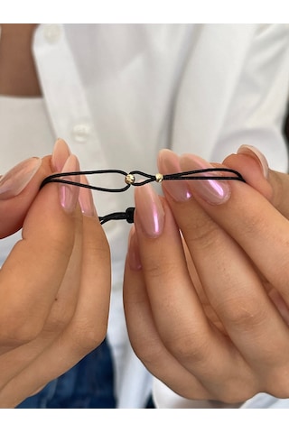 14 Ayar Altın Dorkikalı El İşi Zarif Altın Bileklik Altın