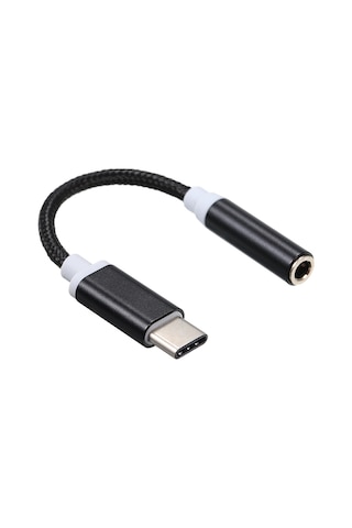 Mufunye Type-c'den 3.5mm Aux'a Ses Adaptörü, Nylon Dokuma Kablolu, Çelik Gövde, Müzik/film İçin, Xiaomi/huawei Uyumlu, Plug & Play