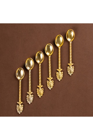 Porsima 4322 6lı Gold Metal Çay Kaşığı