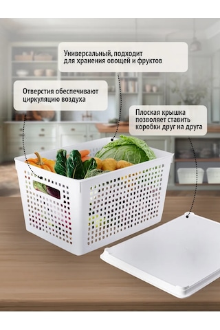 Polimerbyt Plastik Saklama Sepeti Organizer 6 Litre 4 Adet. 445230971 Sütlü