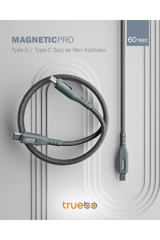 Truebo MagneticPro Dayanıklı Şarj Ve Veri Kablosu