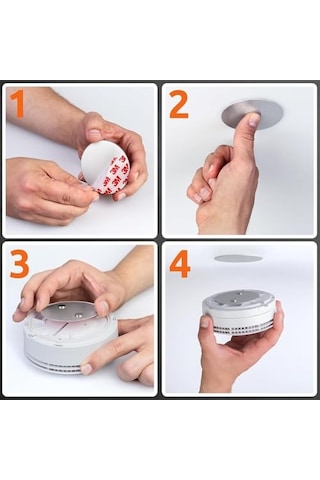 Mıknatıslı 50mm Çap Duman Dedektörü Montaj Aparatı, Mıknatıslı Yapışkan Pedler, Hızlı Ve Güvenli Montaj, Delme Veya Vida Yok, Yangından Korunma, Montaj Aracı 1 Adet/x-sense Dedektörler İle Uyumlu