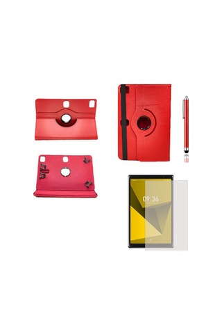 Vorcom S7 Uyumlu Kılıf 360 Dönerli Unıversal Standlı Kılıf + Nano Ekran Koruyucu + Kalem Diğer