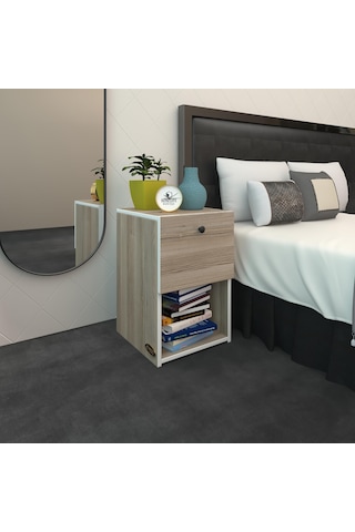 Kenzlife Komodin İzumi Crd 60 39 39 Komidin Kitaplık Ayakkabılık Kapaklı Arkalıklı Beyaz