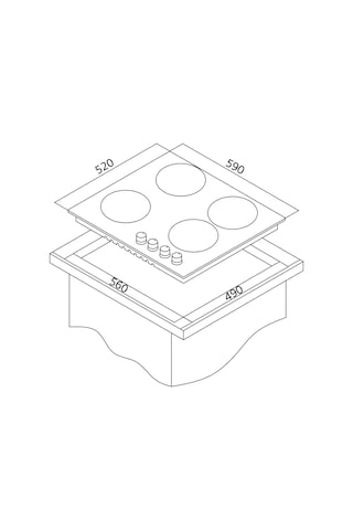 Simfer 3500 Ankastre Ocak Siyah