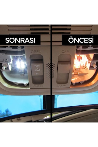 Sofit Led Canbus 31mm Iç Aydınlatma Plaka Lamba T10 21 Led 2 Adet