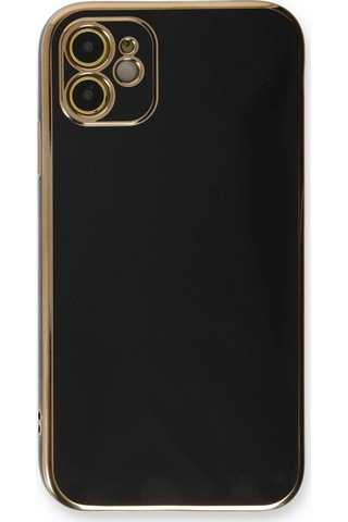 Apple Uyumlu iPhone 11 Kılıf Volet Silikon Siyah,