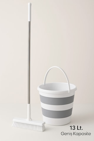 Temizlik Seti Kovalı Banyo-balkon Katlanır Kova 13lt