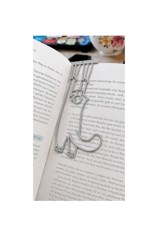 Sevimli Kedi Kitap Ayracı Dekoratif Kitap Tutucu