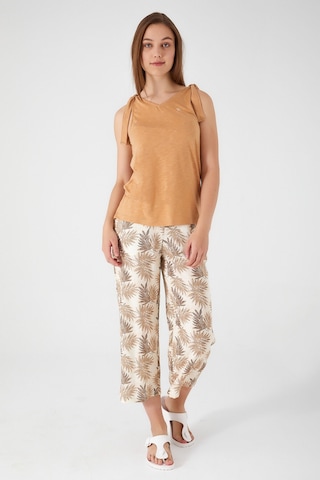 Laces Kadın Kapri Takım-camel Çok Renkli Beyaz